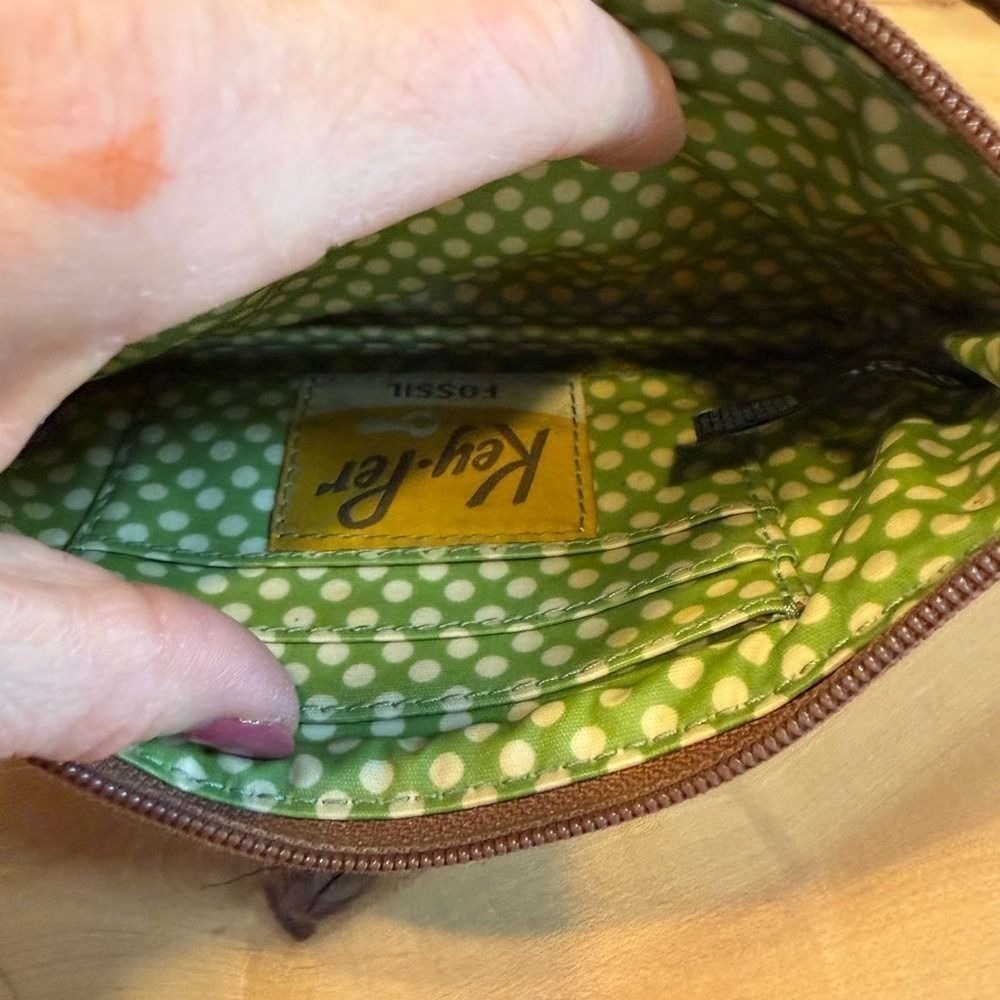 Fossil y2K vintage (late 1990's) "Key-Per"Coated Canvas Wristlet Wallet - Picture 12 of 12